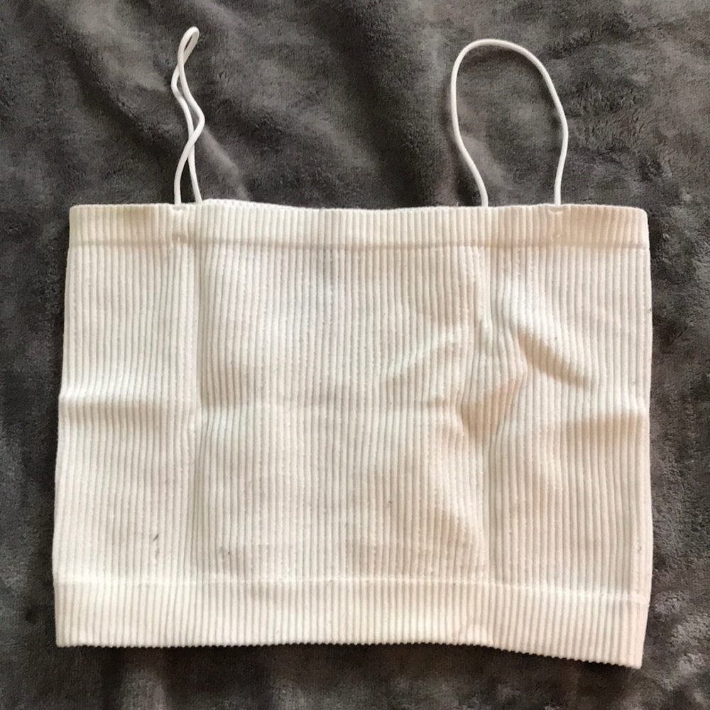 Spaghetti strapped crop top